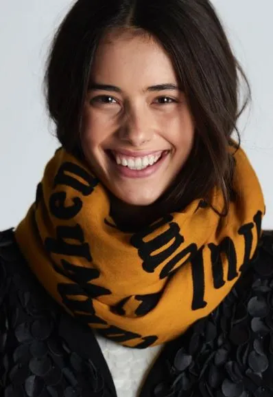 Wrapped in Poetry Pashmina, "We are travelers..."