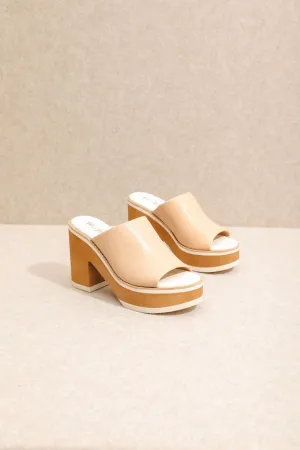 Wren Wedge Heeled Sandal- Tan