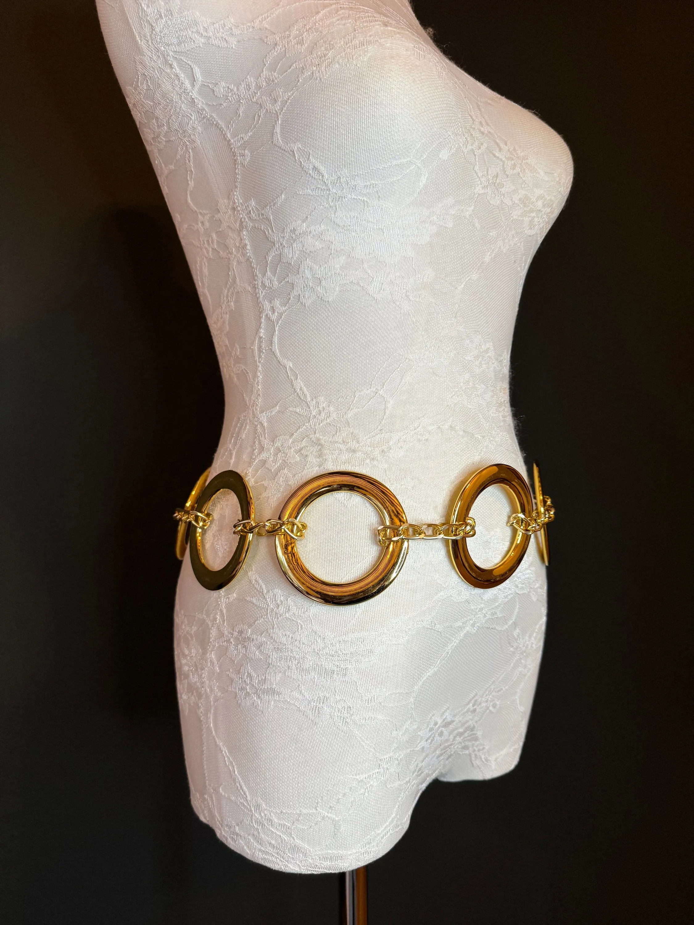 X-long Belt, Ring Belt, Antique Brass  Rings Belt, Gold, Silver, Gold, Chain Belt, Fashion Belt, Rings, 8cm Rings, Teen Sizes, 18”-60” sizes