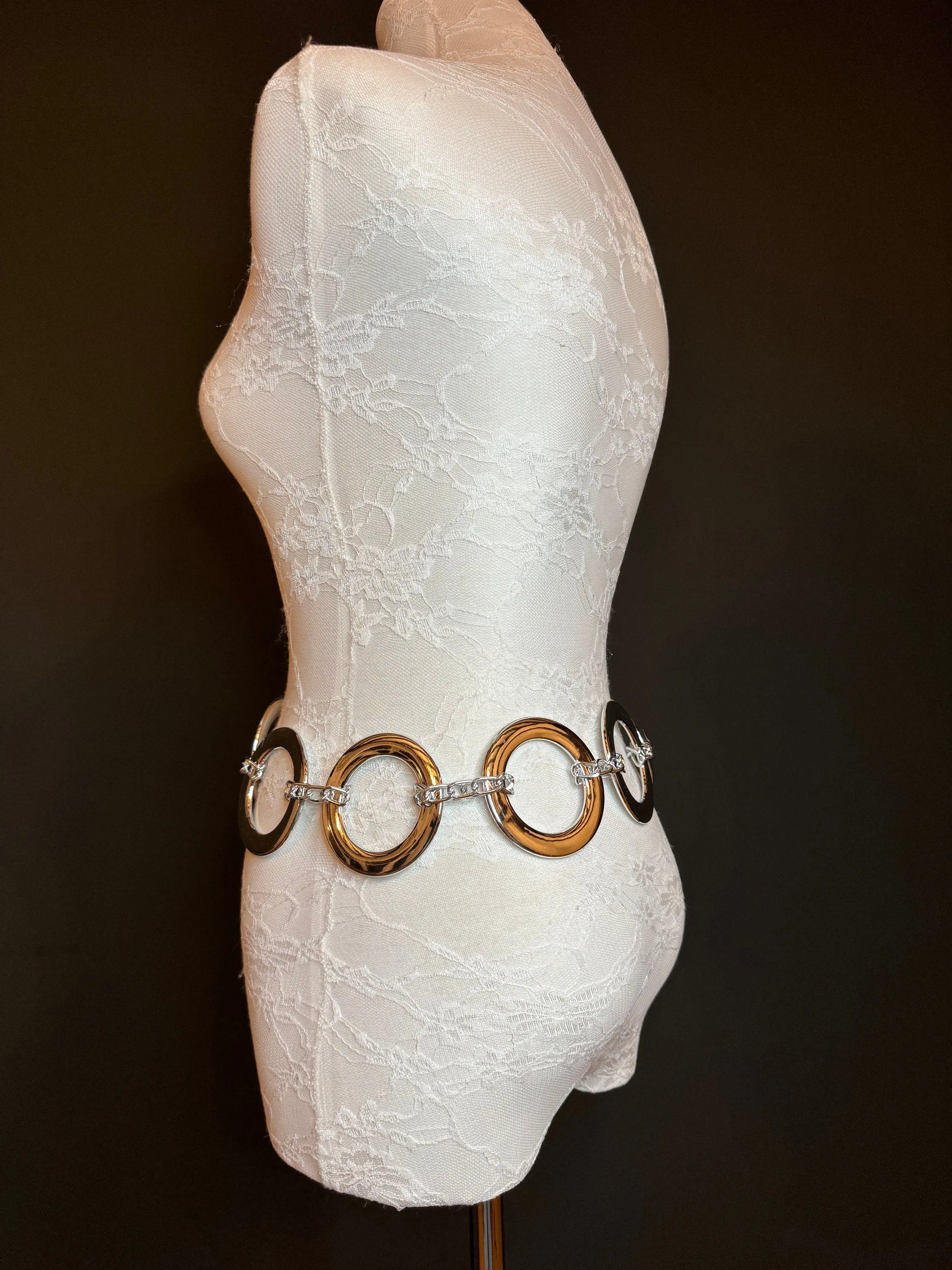 X-long Belt, Ring Belt, Antique Brass  Rings Belt, Gold, Silver, Gold, Chain Belt, Fashion Belt, Rings, 8cm Rings, Teen Sizes, 18”-60” sizes