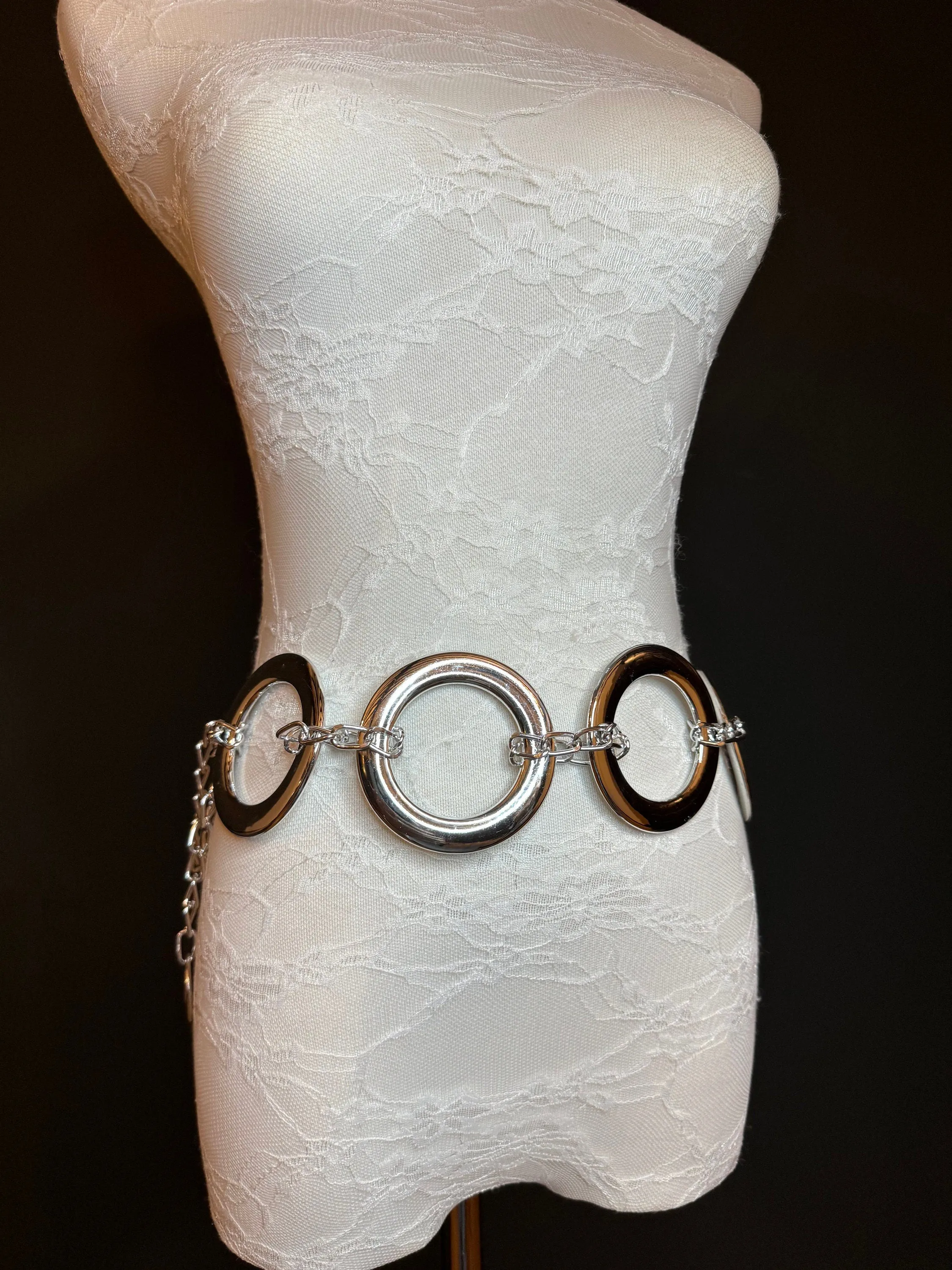 X-long Belt, Ring Belt, Antique Brass  Rings Belt, Gold, Silver, Gold, Chain Belt, Fashion Belt, Rings, 8cm Rings, Teen Sizes, 18”-60” sizes