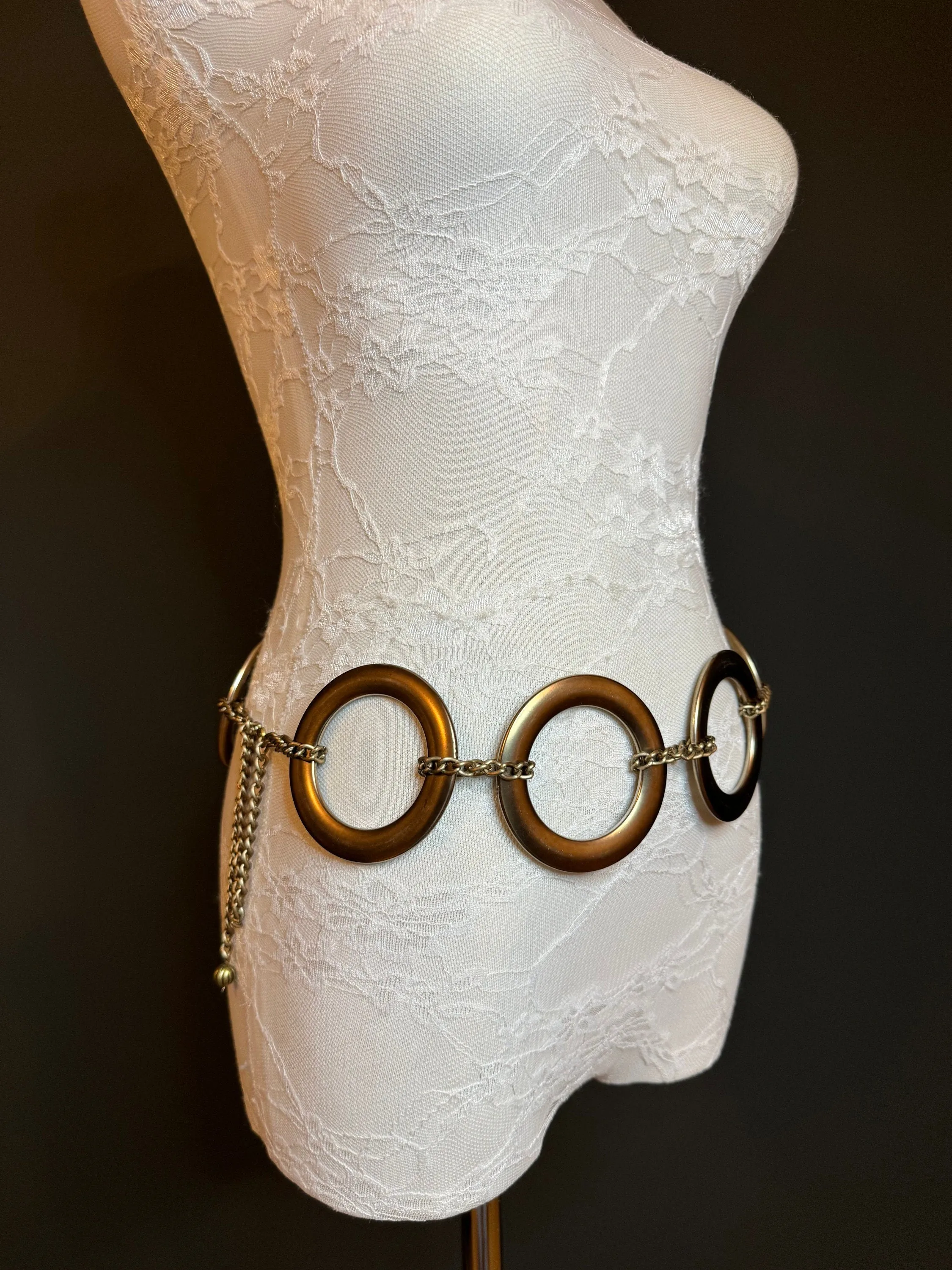 X-long Belt, Ring Belt, Antique Brass  Rings Belt, Gold, Silver, Gold, Chain Belt, Fashion Belt, Rings, 8cm Rings, Teen Sizes, 18”-60” sizes