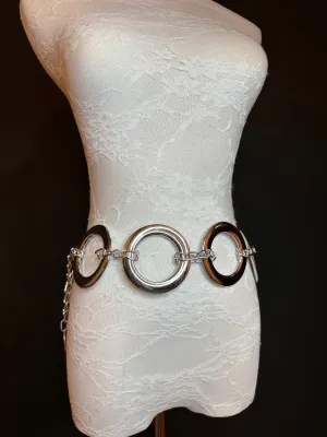X-long Belt, Ring Belt, Antique Brass  Rings Belt, Gold, Silver, Gold, Chain Belt, Fashion Belt, Rings, 8cm Rings, Teen Sizes, 18”-60” sizes