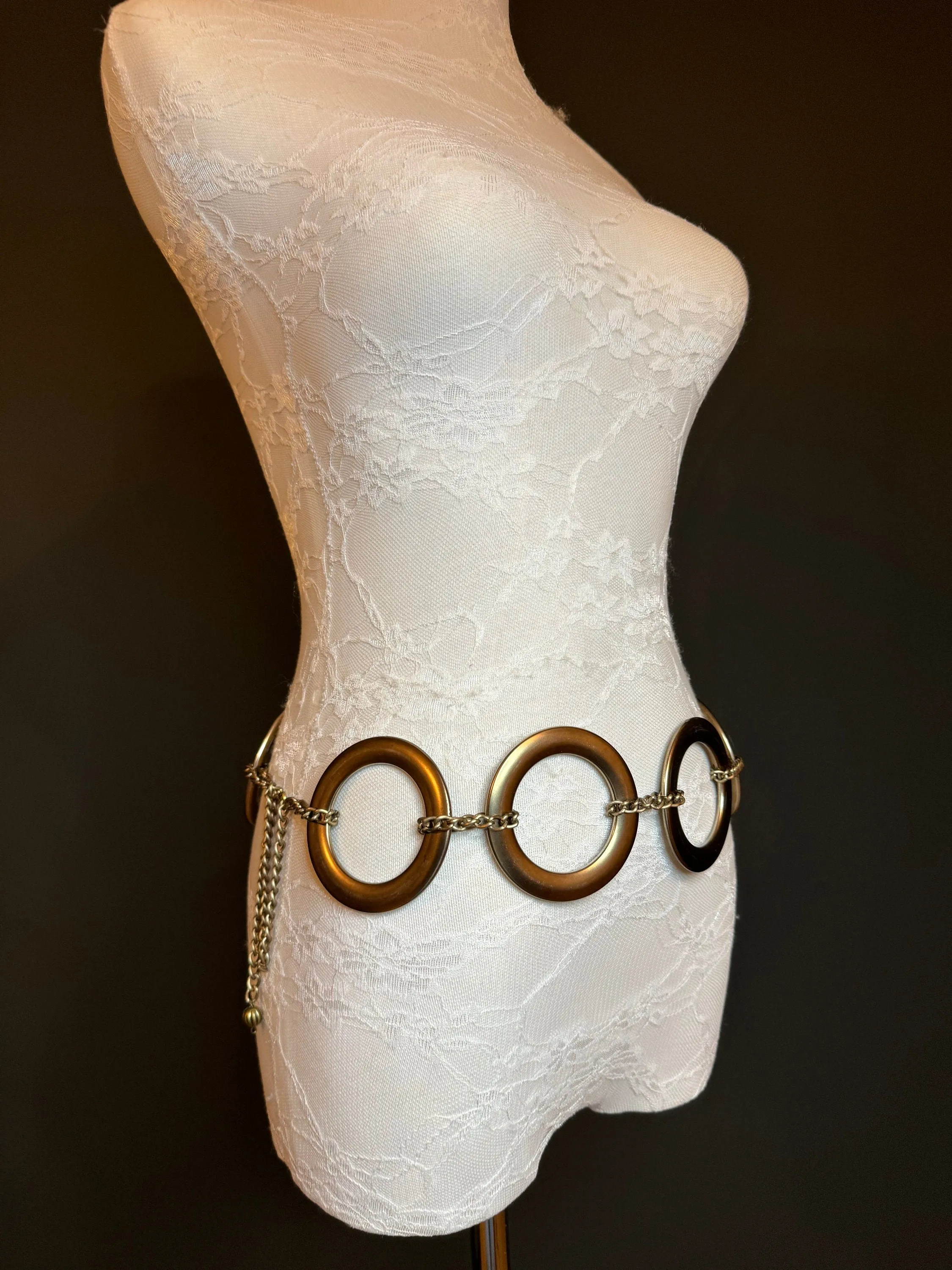 X-long Belt, Ring Belt, Antique Brass  Rings Belt, Gold, Silver, Gold, Chain Belt, Fashion Belt, Rings, 8cm Rings, Teen Sizes, 18”-60” sizes