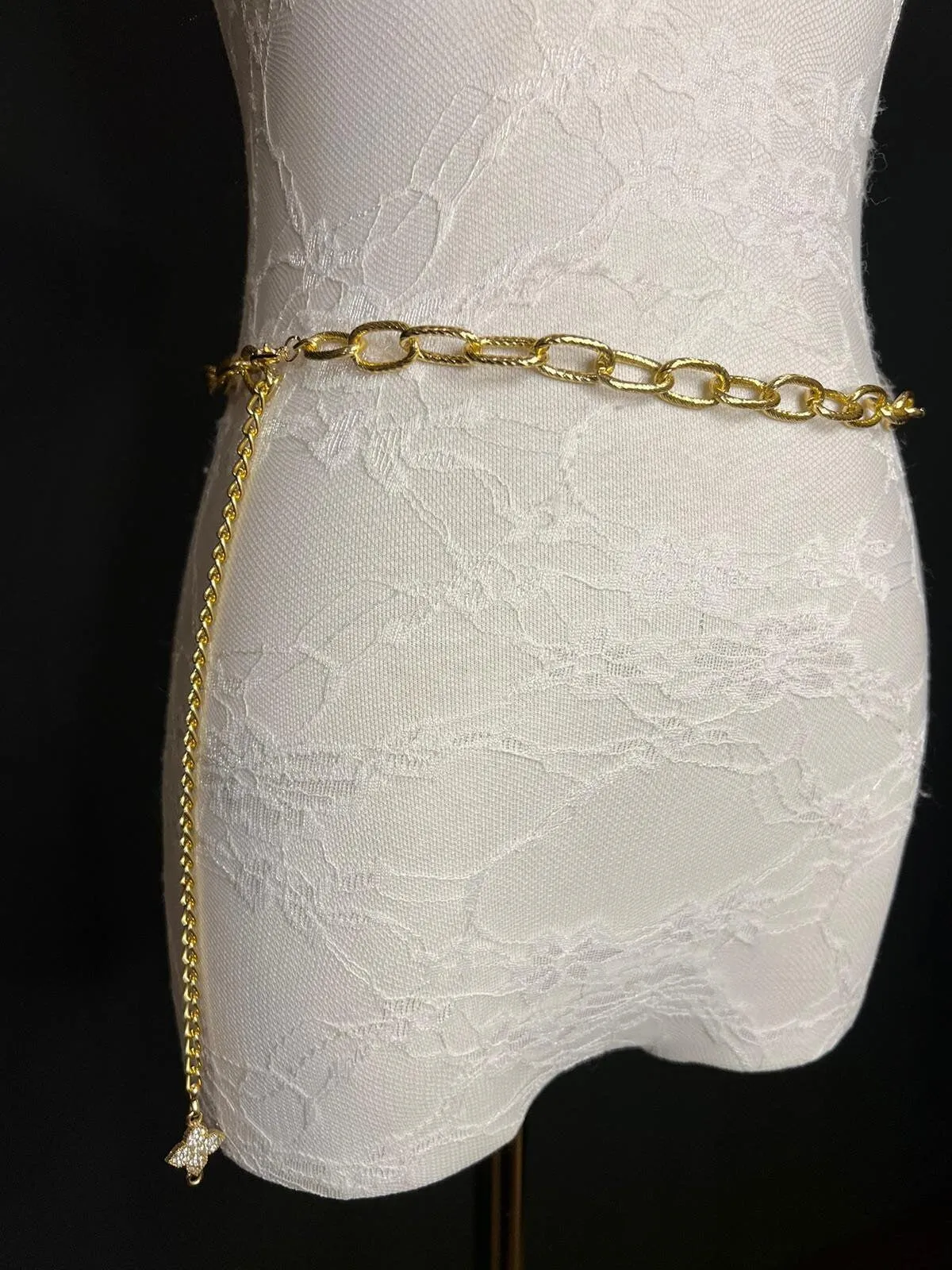 X-long Chain Belt, Gold Chain Belt, Fashion Belt, Fashion Accessory, UK sizes 4-34