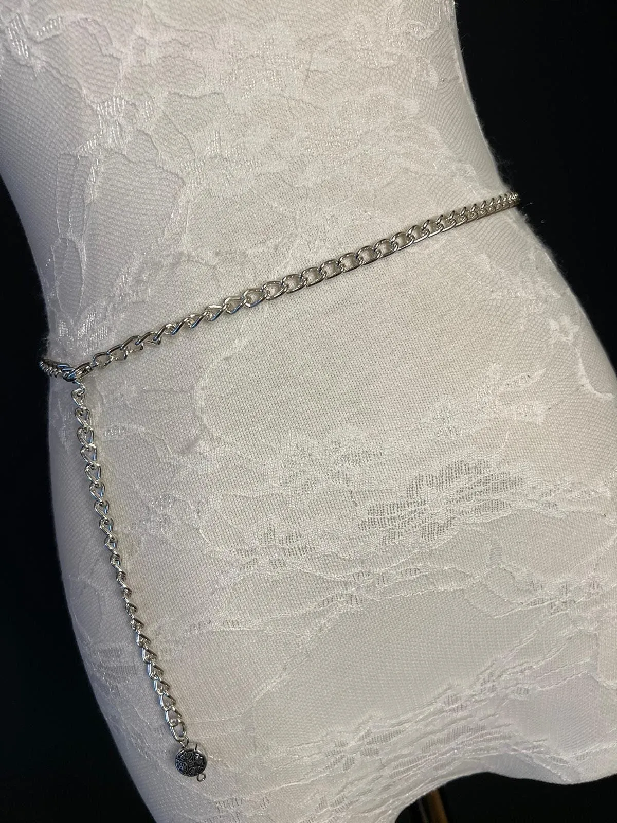 X-long Chain Belt, Silver Chain Belt, Fashion Belt, Fashion Accessory, UK sizes 4-32