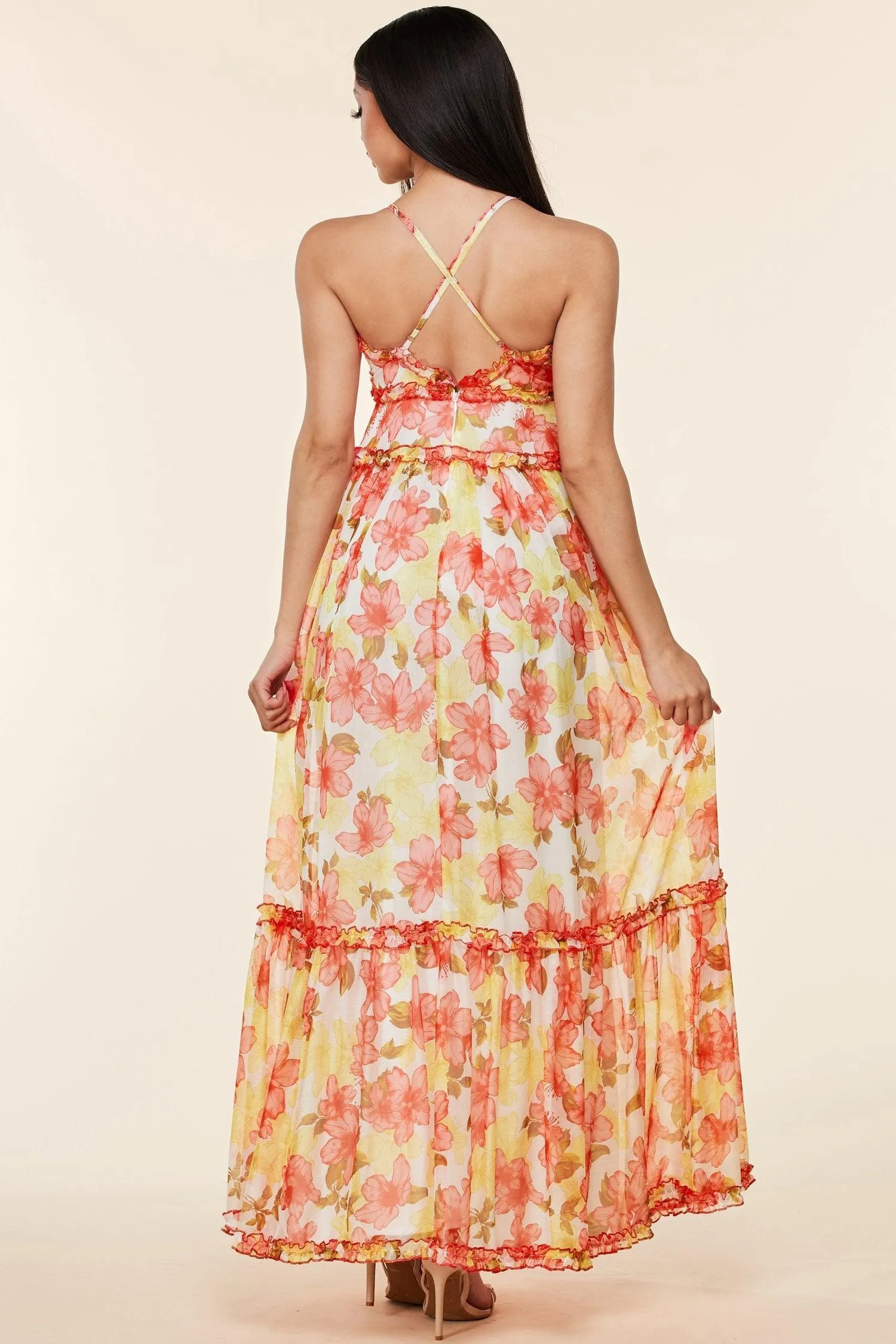 YELLOW CORAL MAXI DRESS